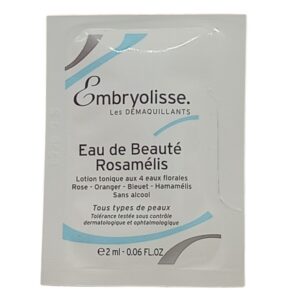 embryolisse, eau de beaute rosamelis, purifying, tonic lotion, for face & neck, 2 ml *sample