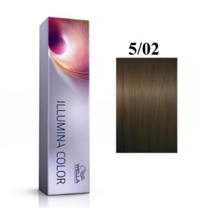 wella professionals, illumina color, permanent hair dye, 5/02 matte natural light chestnut, 60 ml