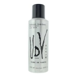 ulric de varens, black, deodorant spray, for men, 200 ml