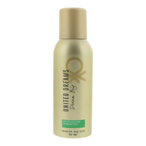 benetton, dream big, free of parabens, floral, deodorant spray, for women, 150 ml