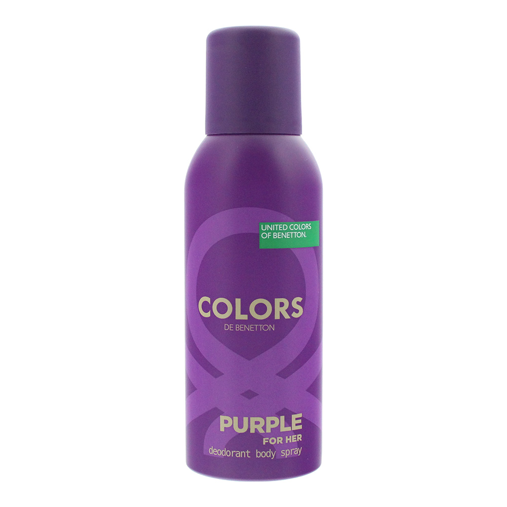 benetton, colors purple, long lasting, floral, deodorant spray, for women, 150 ml benetton, colors purple, long lasting, floral, deodorant spray, for women, 150 ml