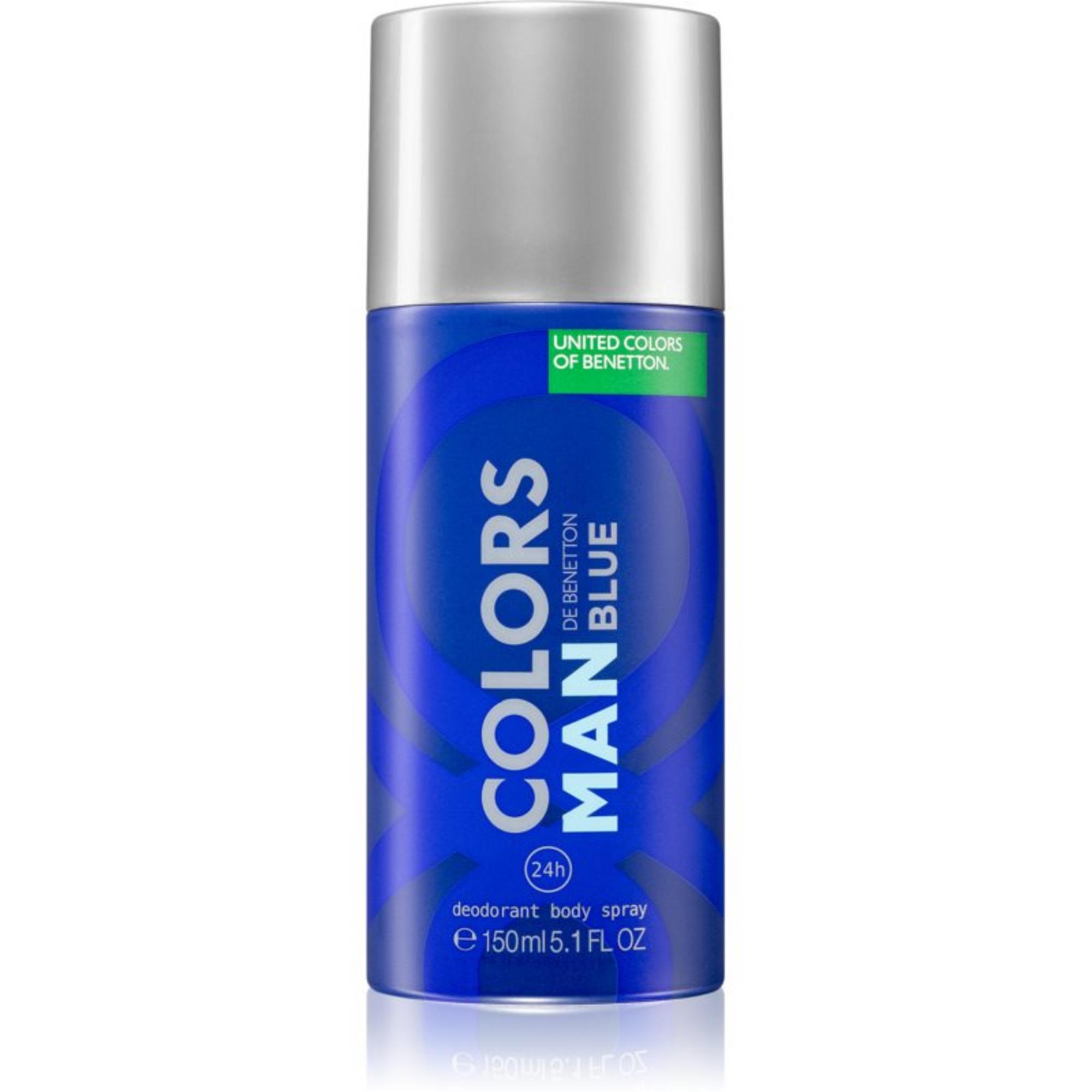 benetton, colors de benetton blue, anti perspirant, aromatic, deodorant spray, for men, 150 ml benetton, colors de benetton blue, anti perspirant, aromatic, deodorant spray, for men, 150 ml