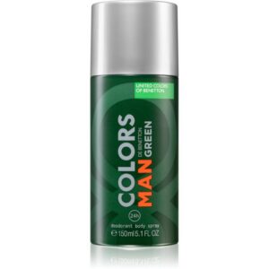benetton, colors de benetton green, anti perspirant, dynamic, deodorant spray, for men, 150 ml