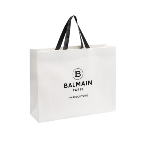balmain, hair couture, gwp cardboard bag, white, large