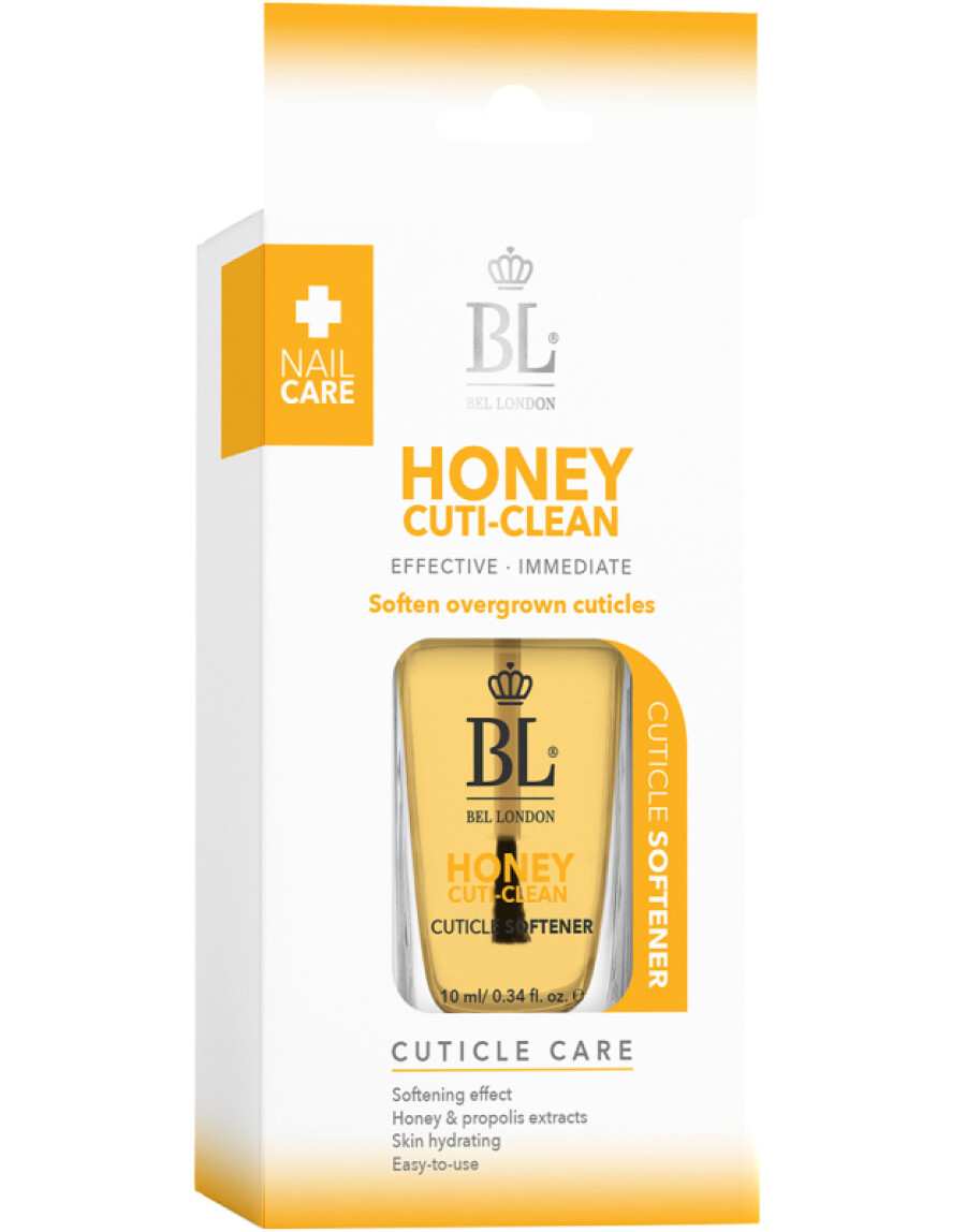 bel london, bel london, honey cuti clean, nail cuticle oil treatment, 10 ml bel london, bel london, honey cuti clean, nail cuticle oil treatment, 10 ml