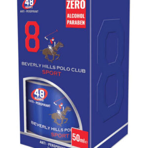 beverly hills polo club, sport, deodorant roll on, for men, 50 ml