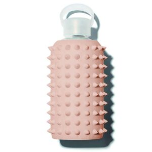 bkr, teddy spiked, gwp glass water bottle, pink, 500 ml