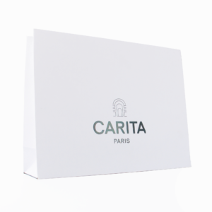 carita paris, carita, shopping, gwp cardboard bag, ivory, size l