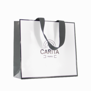 carita paris, carita, shopping, gwp cardboard bag, ivory, size s