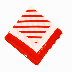 clarins, clarins, textile scarf, red/white, for women