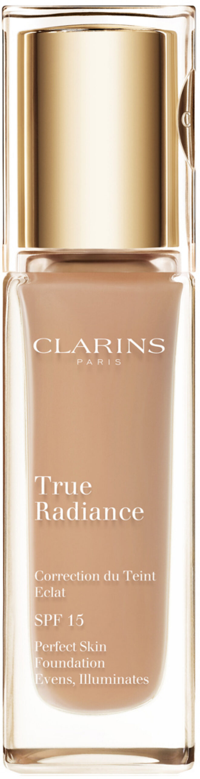 clarins, true radiance, liquid foundation, 109, wheat, spf 15, 15 ml *tester clarins, true radiance, liquid foundation, 109, wheat, spf 15, 15 ml *tester