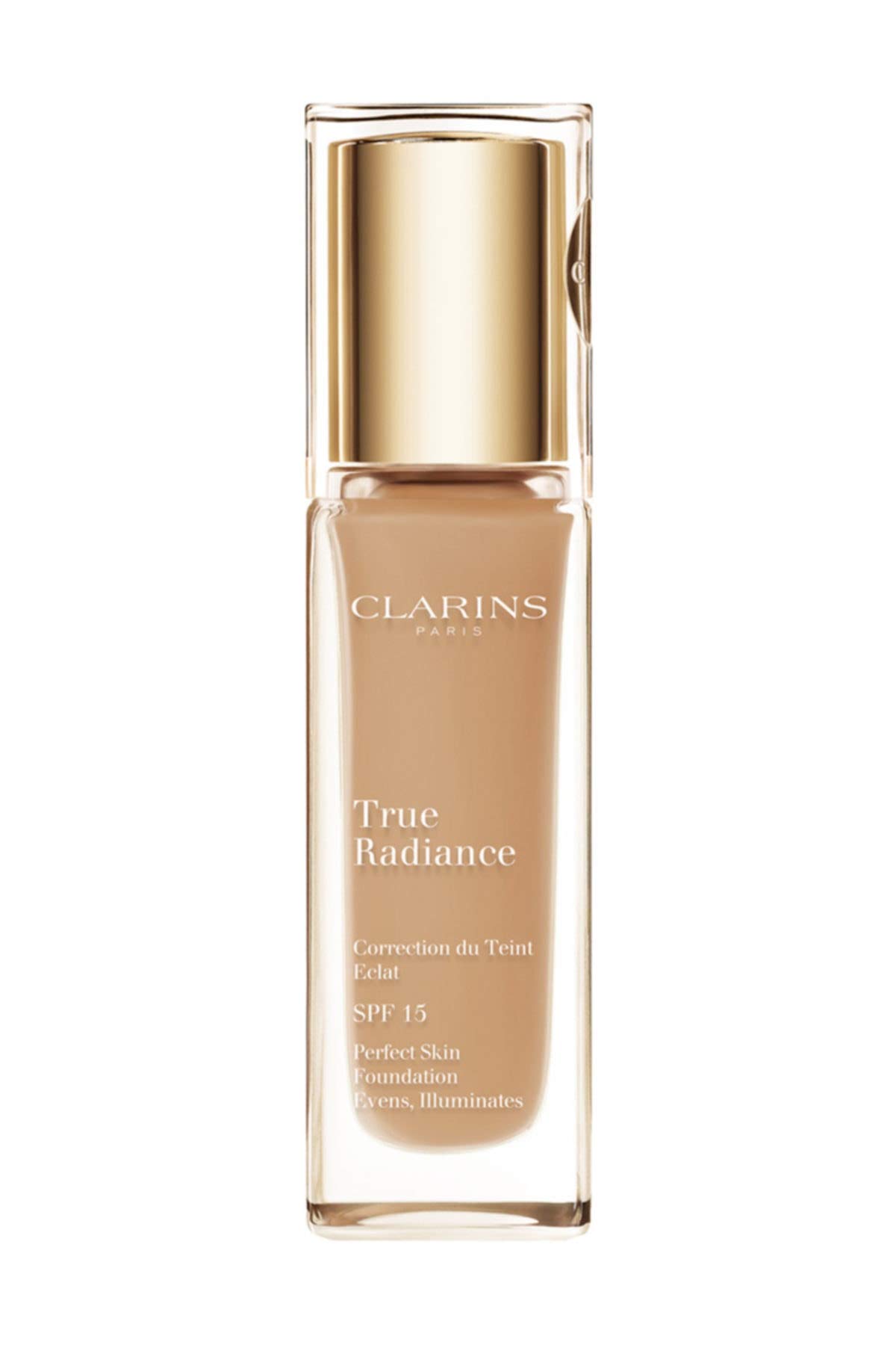 clarins, true radiance, liquid foundation, spf 15, 15 ml *tester clarins, true radiance, liquid foundation, spf 15, 15 ml *tester