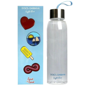 dolce & gabbana, light blue love is love gwp glass water bottle