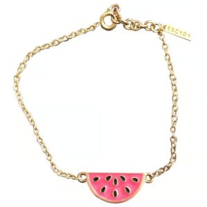escada, summer limited edition sorbetto rosso, melon, base metal bracelet, 11939595, 17 cm, gold, for women