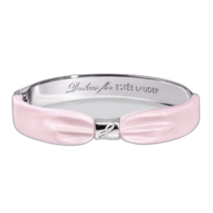 estee lauder, dukas collection 2021 pink ribbon, for breast cancer awareness campaign, base metal bracelet, pink, for women