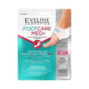 eveline cosmetics, foot care med, exfoliating, foot sheet mask, 2 pcs