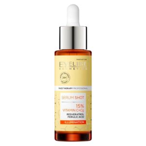 eveline cosmetics, serum shot, vitamin c 15 %, brightening, serum, for face, 30 ml *tester