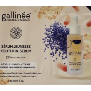 gallinee, microbiome skincare, prebiotics & probiotics & postbiotics, anti ageing, daily, serum, for face, 2 ml