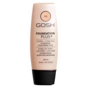 gosh, foundation plus+, liquid foundation & concealer 2 in 1, 006, honey, spf 15, 30 ml *tester