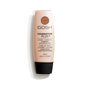 gosh, foundation plus+, liquid foundation & concealer 2 in 1, 010, tan, spf 15, 30 ml *tester
