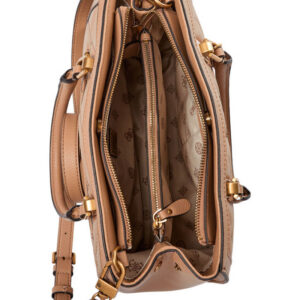 guess, abey, textile bag, beige, hwqb8558060, for women