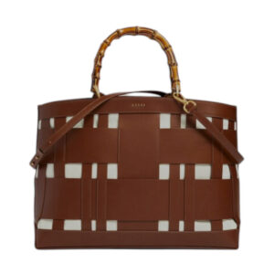 guess, aida, textile bag, dark brown, hwaidwl2301, for women, 28 x 33 x 22 cm