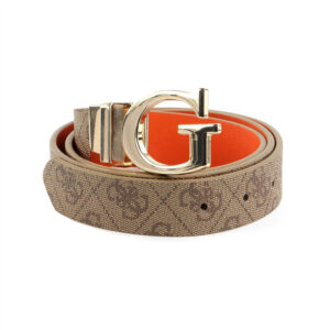 guess, alisa, textile belt, black, for women, size m