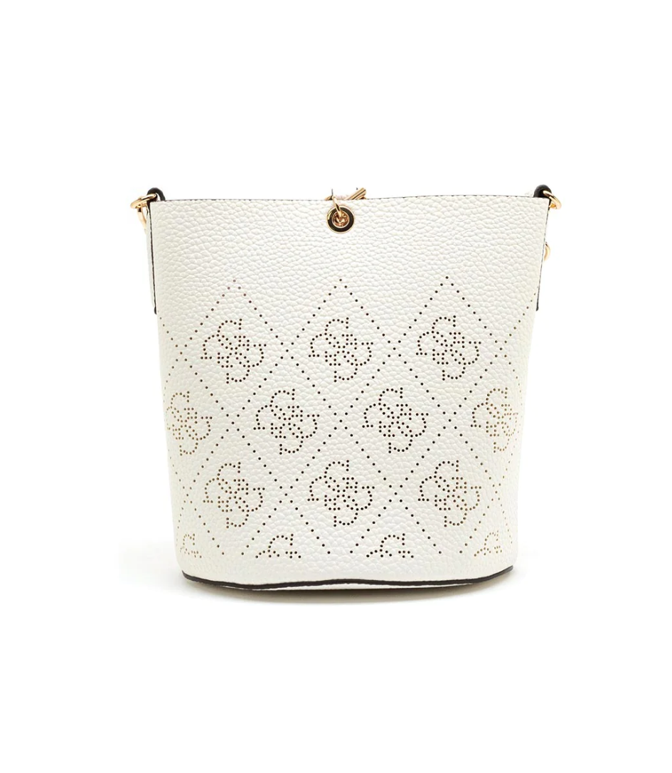 guess, amara, polyester, textile handbag, 4g logo bucket, white, hwsg8493010, 21 x 21 x 11 cm guess, amara, polyester, textile handbag, 4g logo bucket, white, hwsg8493010, 21 x 21 x 11 cm