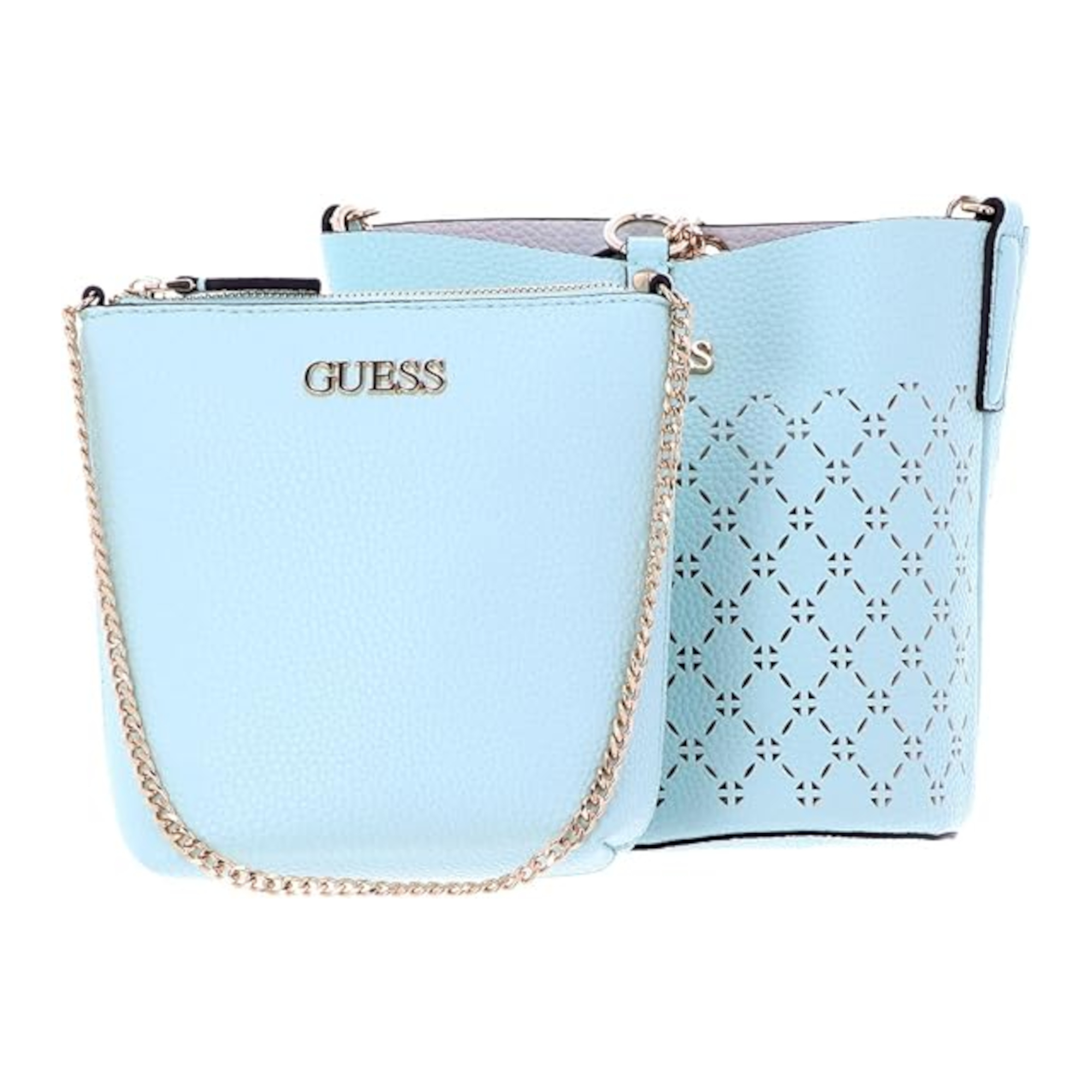 guess, amara, synthetic leather, textile bag, surf, xg849301, for women, 18/21 x 20 x 14 / 14/18 x 17.5 x 6.5 cm guess, amara, synthetic leather, textile bag, surf, xg849301, for women, 18/21 x 20 x 14 / 14/18 x 17.5 x 6.5 cm