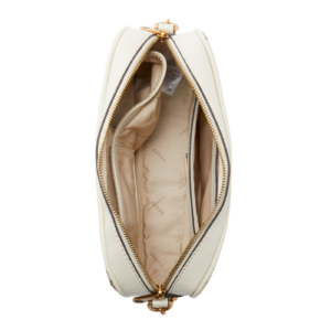 guess, aviana, textile crossbody bag, beige/white, 25 x 15 x 6.5, for women