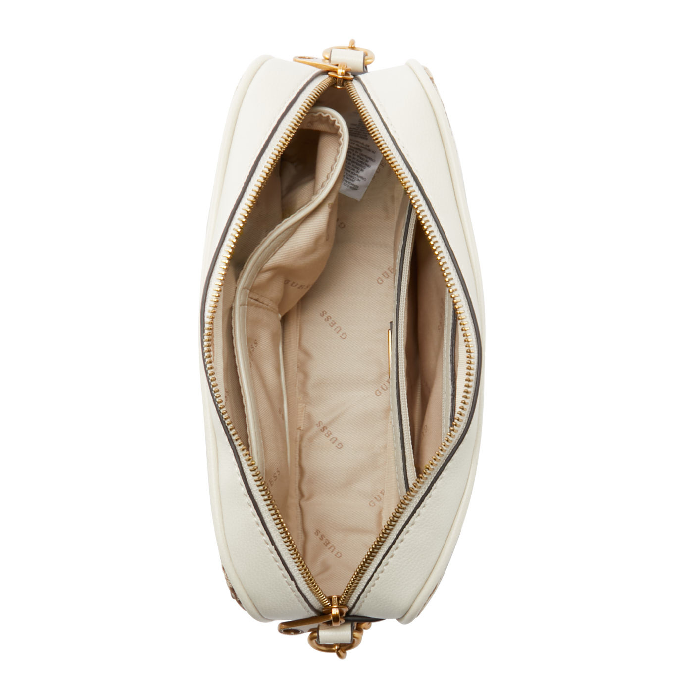 guess, aviana, textile crossbody bag, beige/white, 25 x 15 x 6.5, for women guess, aviana, textile crossbody bag, beige/white, 25 x 15 x 6.5, for women