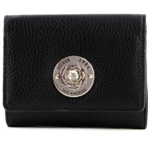 guess, belle, textile wallet, small, black, for women