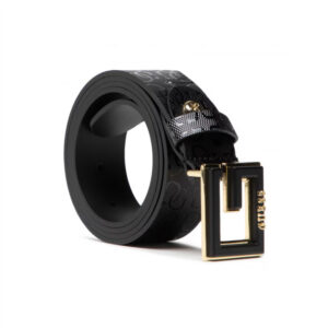 guess, blackne, textile belt, black, for women, size l