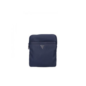 guess, certosa, textile crossbody bag, blue, hmecrnp2258blu, 22.5 x 23 x 6 cm, for men