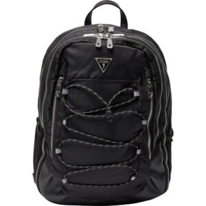 guess, certosa, nylon, textile crossbody bag, black, hmecrnp2209, 33 x 46 x 15 cm, for men