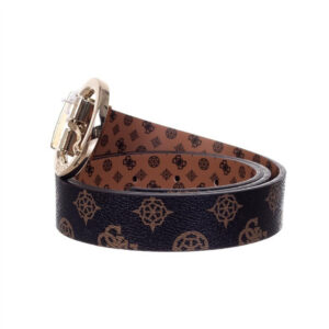 guess, cesily, textile belt, brown, for women, size s
