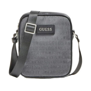 guess, dan, document holder, textile crossbody bag, black, hmdljcp0317, for men