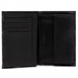 guess, dan, textile wallet, small, black, for men