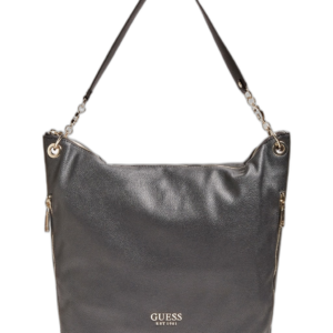 guess, g chain, textile bag, black, for women