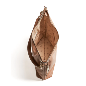 guess, g chain, polyurethane, textile handbag, large hobo, beige