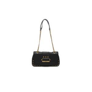 guess, greta, polyurethane, textile crossbody bag, black, hwvb81 29210, 16 x 29 x 5.3 cm, for women