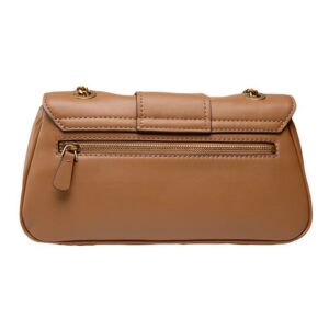 guess, greta, polyurethane, textile crossbody bag, cognac, hwvb81 29210, 16 x 29 x 5.3 cm, for women