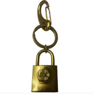 guess, guess, metal keyring, rw7423, antique gold