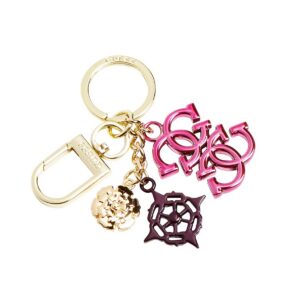 guess, guess, multi, metal keyring, rw7427, fuchsia