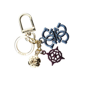 guess, guess, multi, metal keyring, rw7427, blue