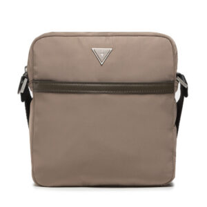 guess, guess, nylon and leather, textile crossbody bag, hmcern, 21.5 x 21.5 x 6.5 cm, for women