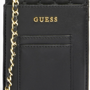 guess, guess, polyurethane, textile bag, pouch phone, black, pw1510p2301, for women, 16.5 x 3 x 11 cm