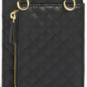 guess, guess, polyurethane, textile bag, pouch phone, black, pw1510p2301, for women, 16.5 x 3 x 11 cm