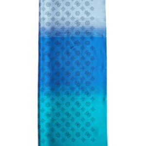 guess, guess, textile scarf, blue, 80 x 190 cm, for women