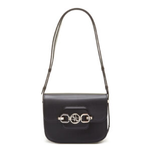 guess, hensely, textile bag, convertible xbody flap, black, for women